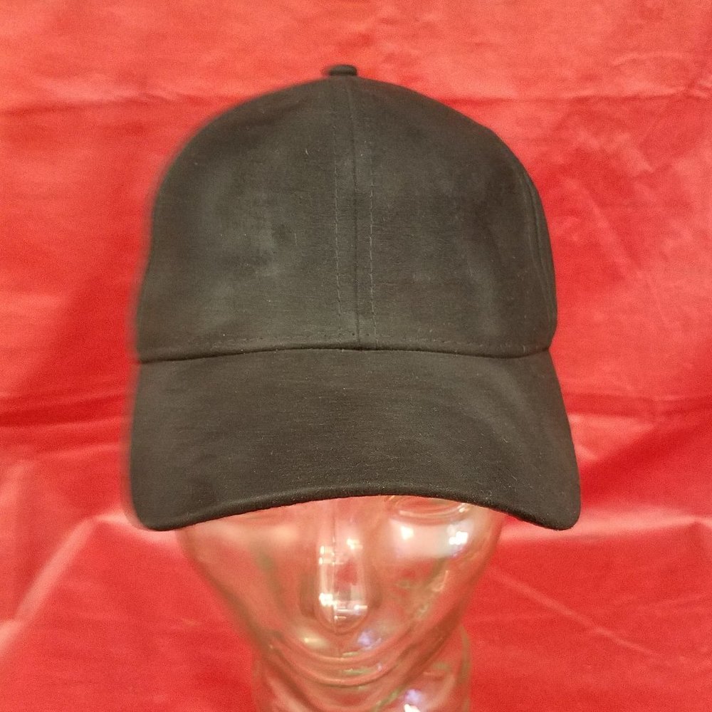 Ball Cap, Black Suede